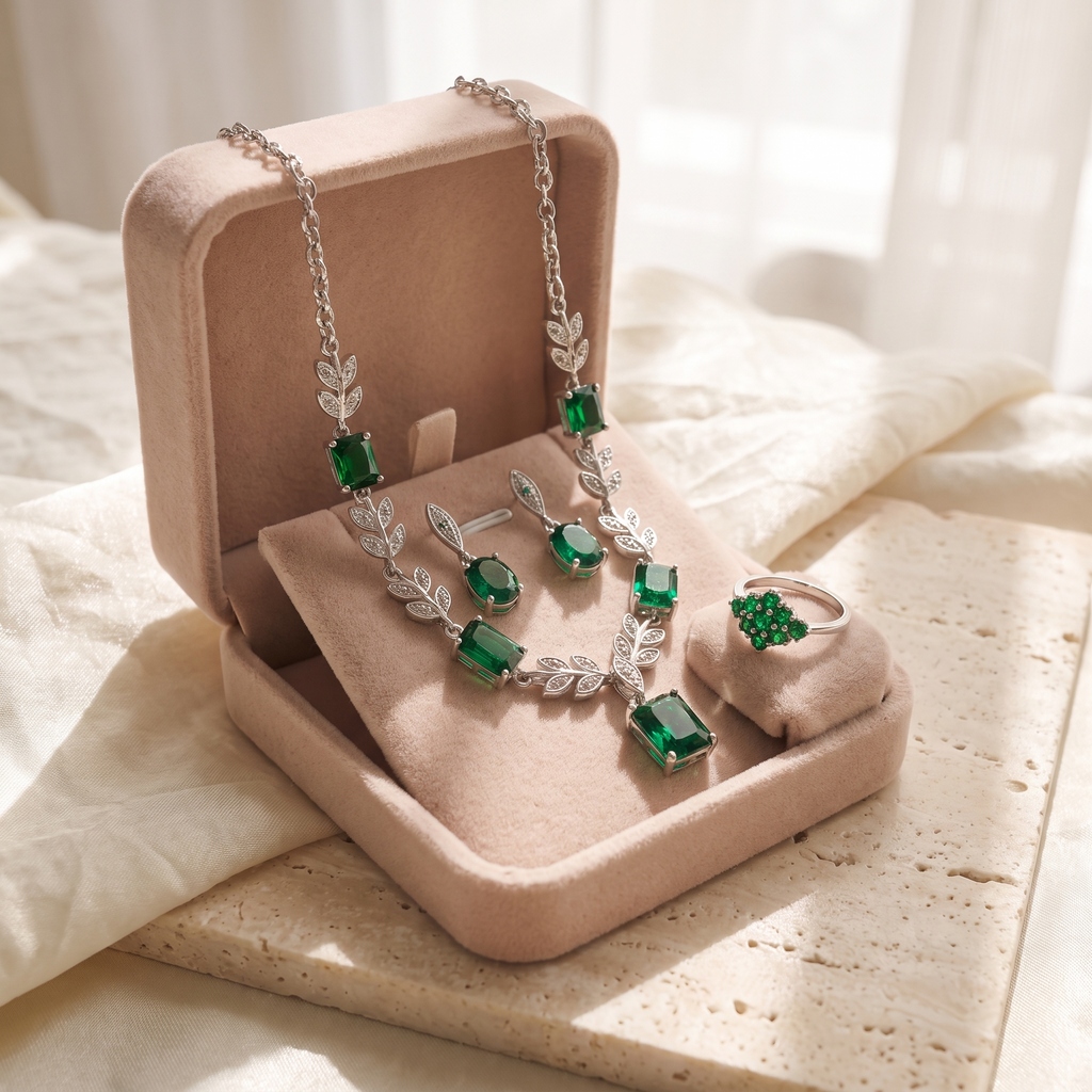 Verde Garden Jewellery Set - gift box - Rose & Giovanni