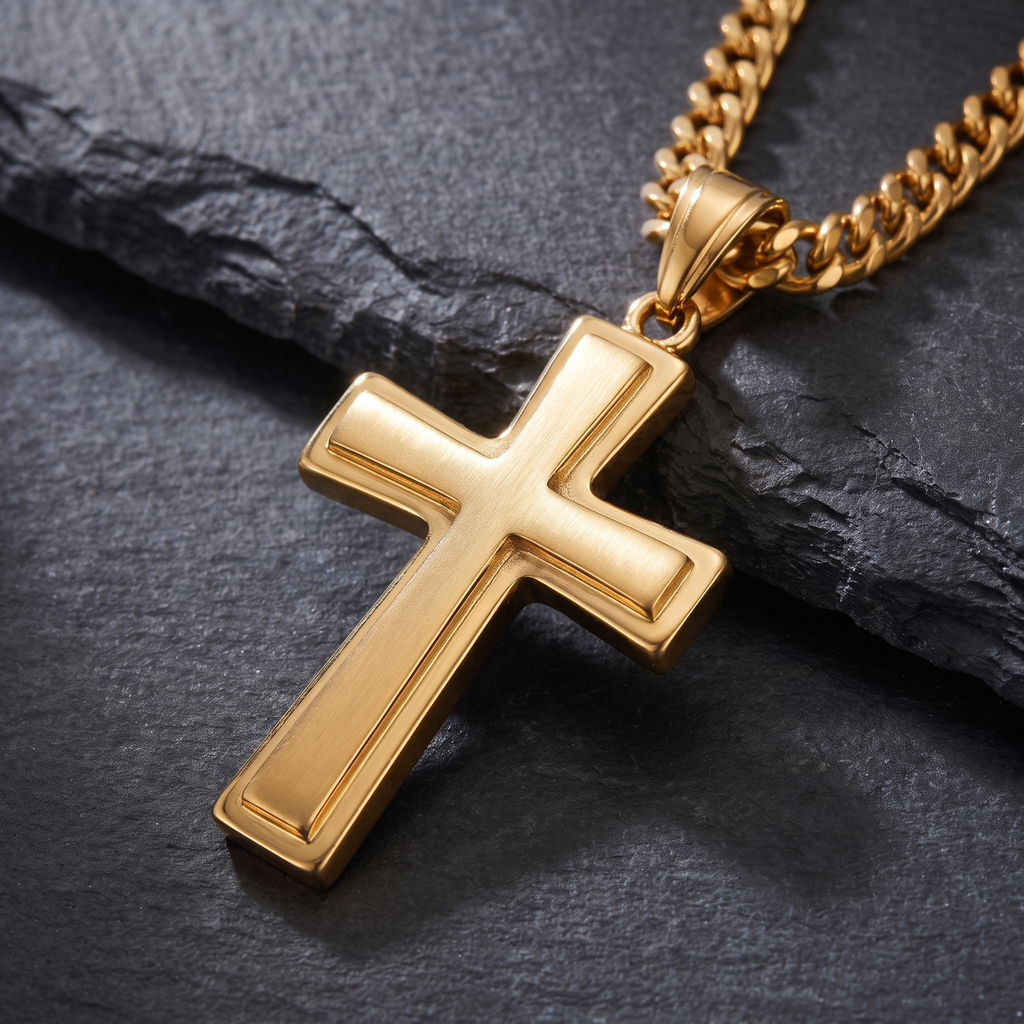 Giovanni Cross Pendant - detail - Rose & Giovanni