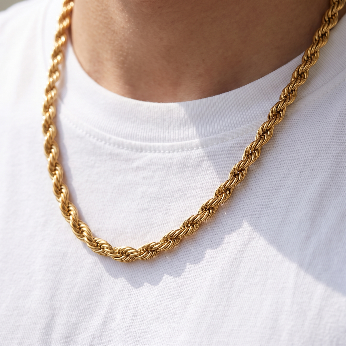 Giovanni Rope Chain - worn - Rose & Giovanni