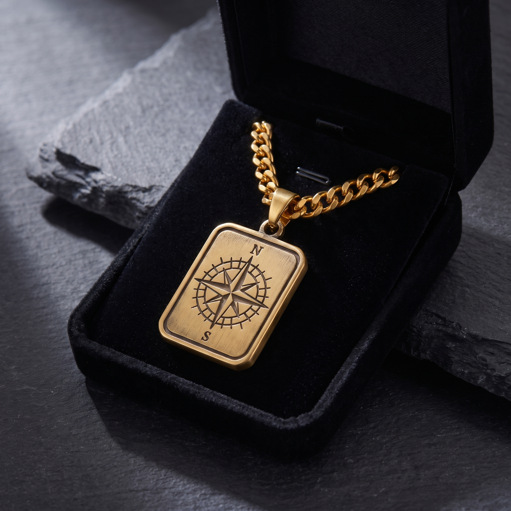 Giovanni Compass Pendant - gift box - Rose & Giovanni