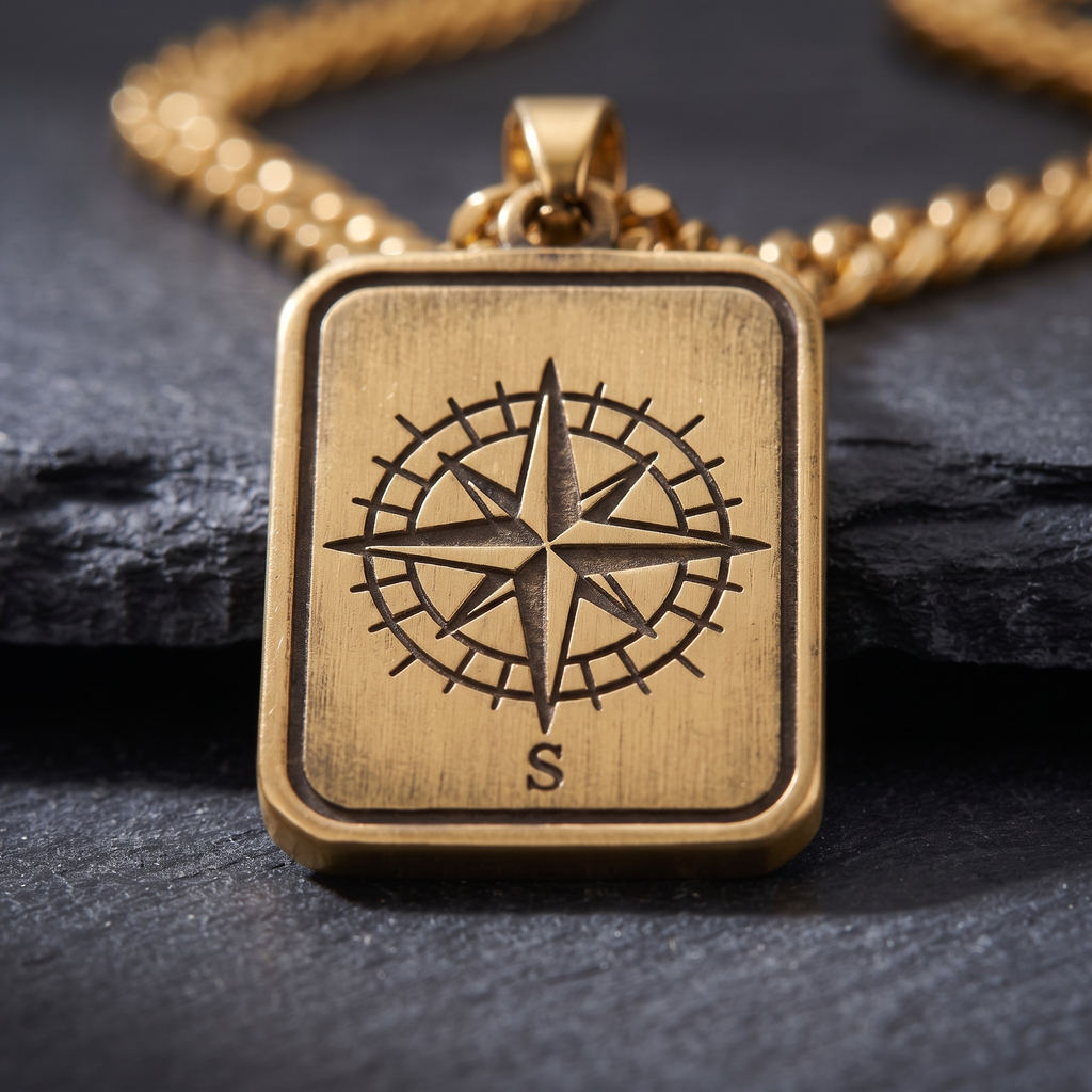 Giovanni Compass Pendant - detail - Rose & Giovanni