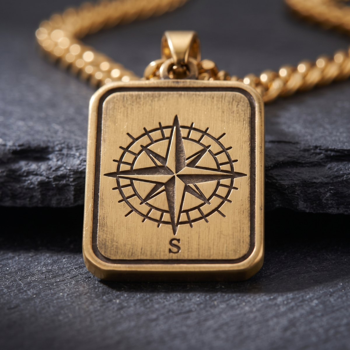 Giovanni Compass Pendant - detail - Rose & Giovanni