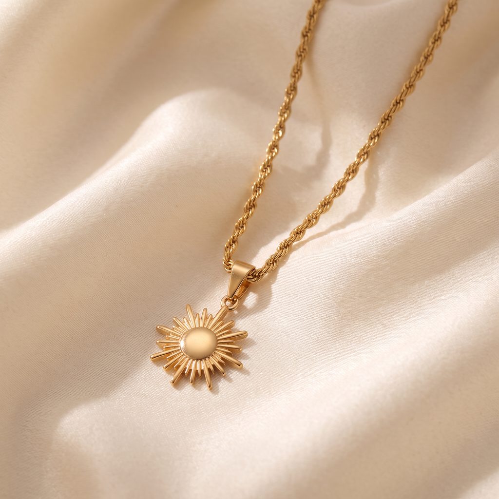 Sole Sun Necklace - detail - Rose & Giovanni