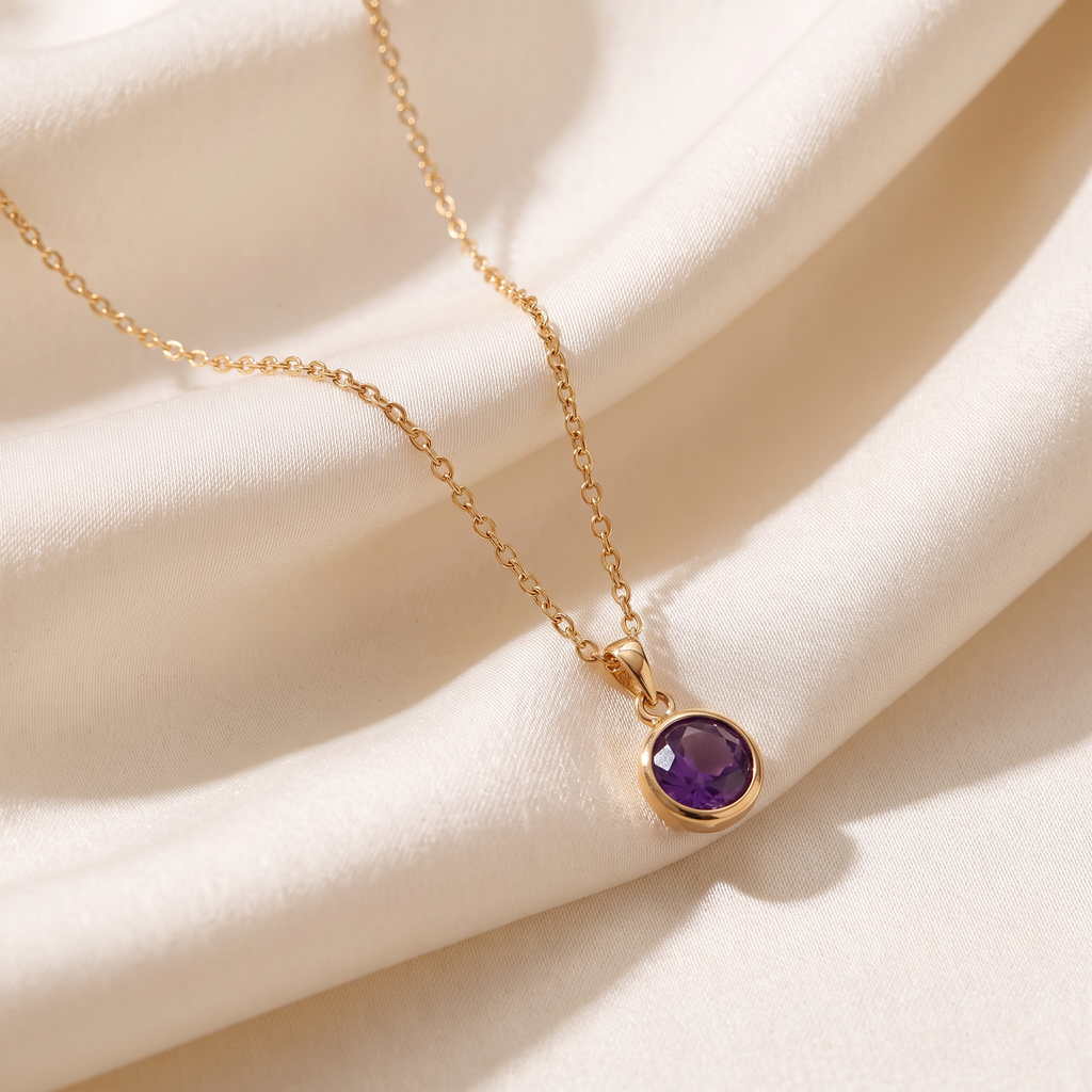 Mese Birthstone Necklace - detail - Rose & Giovanni