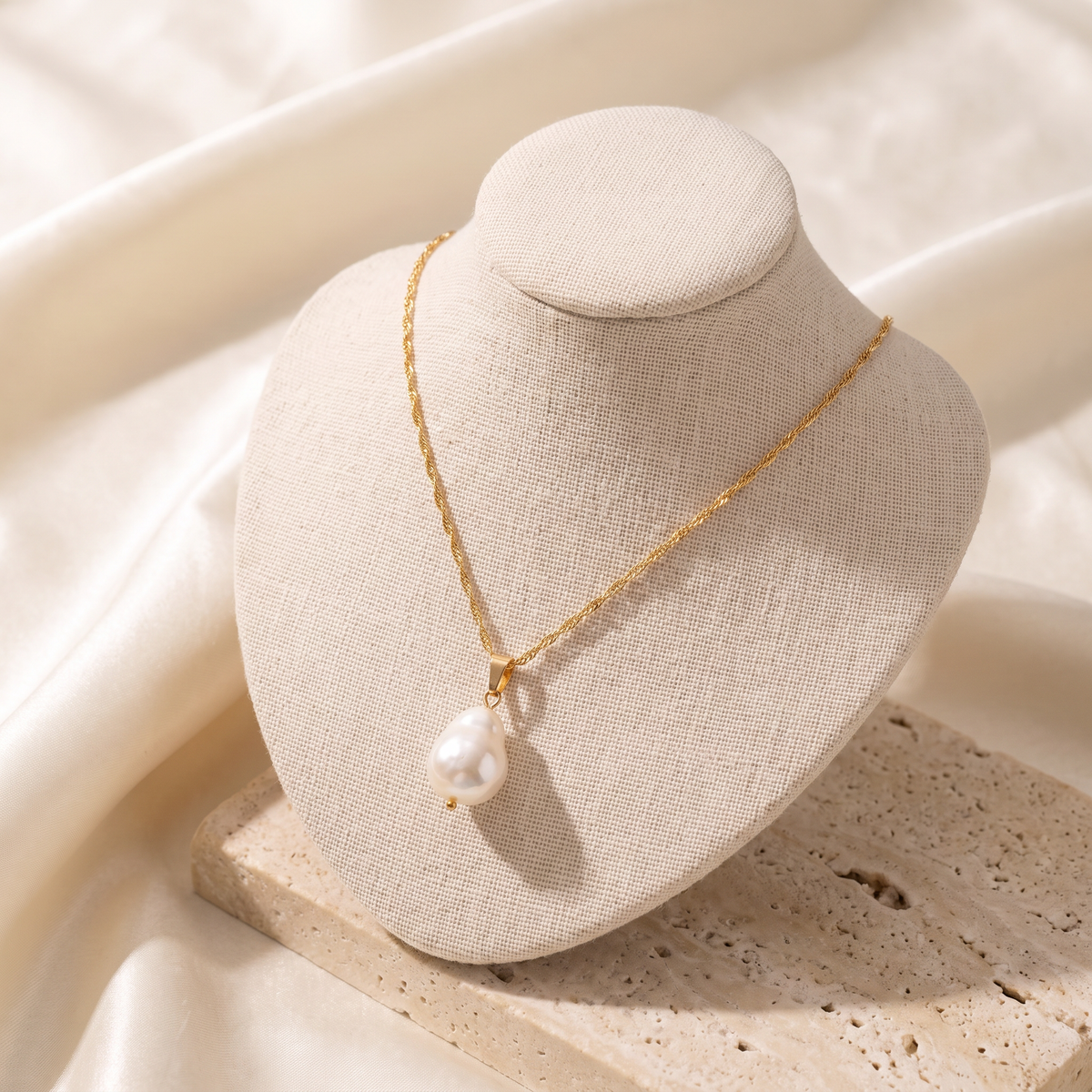 Barocca Pearl Pendant - worn - Rose & Giovanni