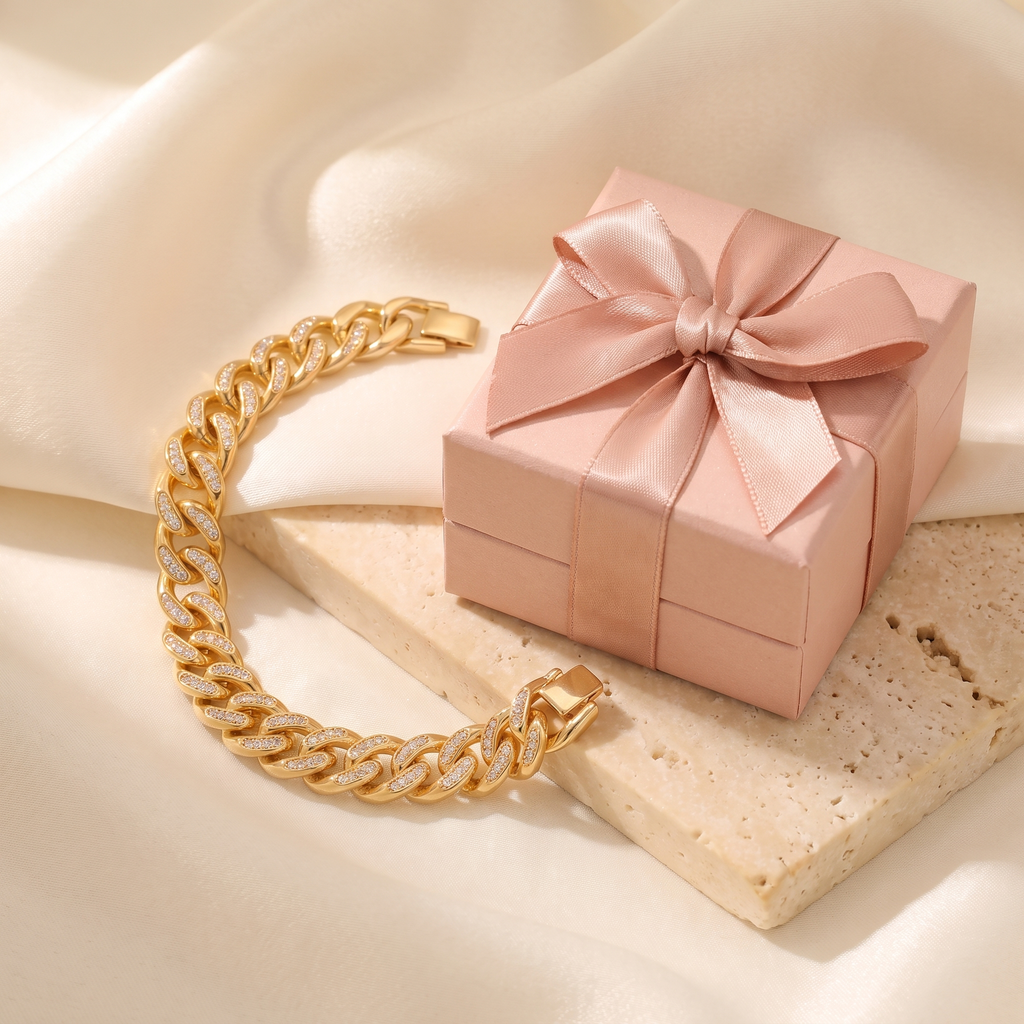 Milano Pave Link Bracelet - gift box - Rose & Giovanni