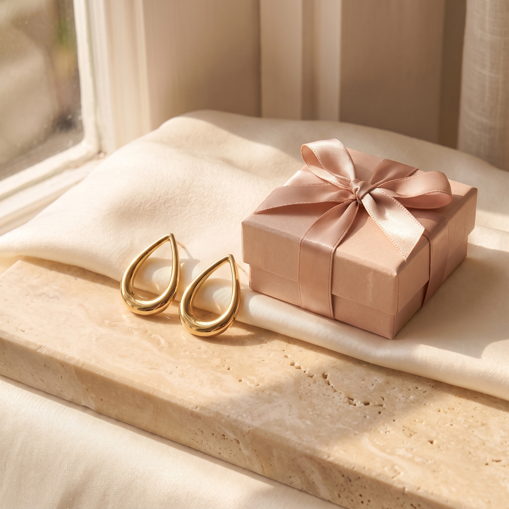 Luce Open Drop Earrings - gift box - Rose & Giovanni