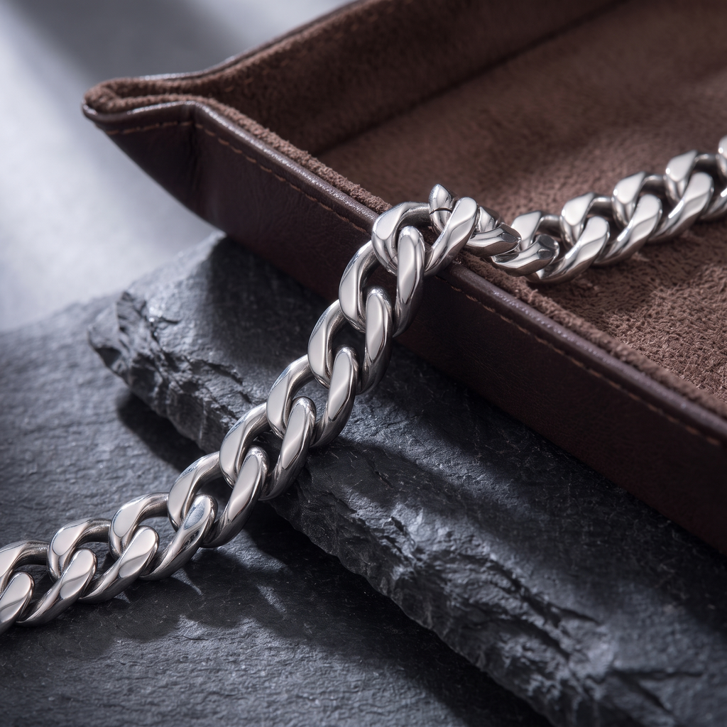 Giovanni Cuban Bracelet - worn - Rose & Giovanni