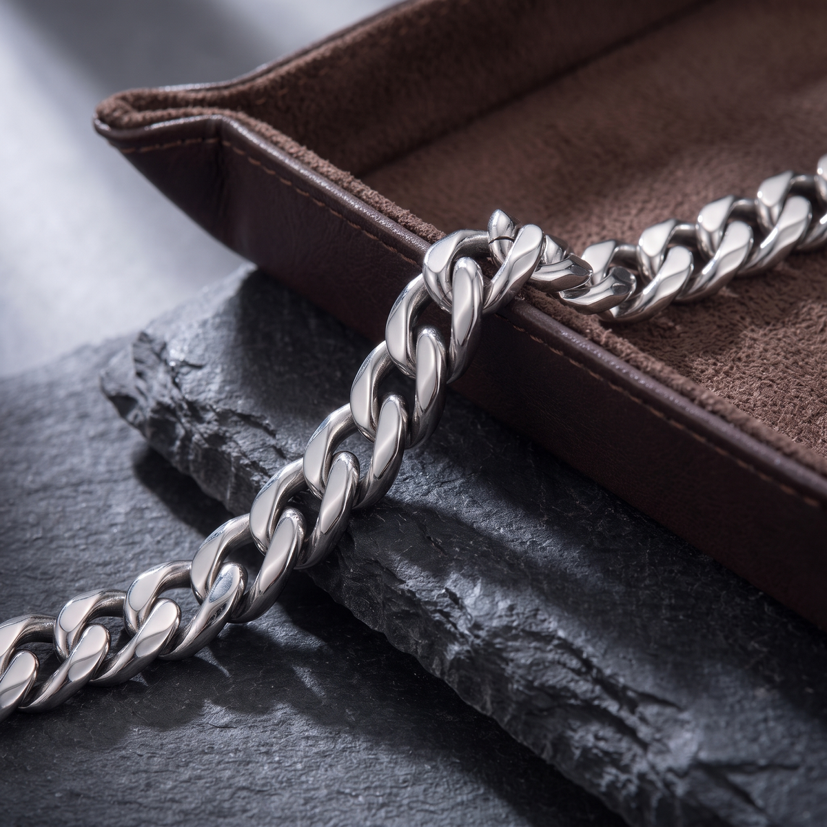 Giovanni Cuban Bracelet - worn - Rose & Giovanni
