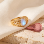 Selene Moonstone Ring - Rose & Giovanni