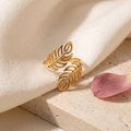 Foglia Leaf Ring - Rose & Giovanni