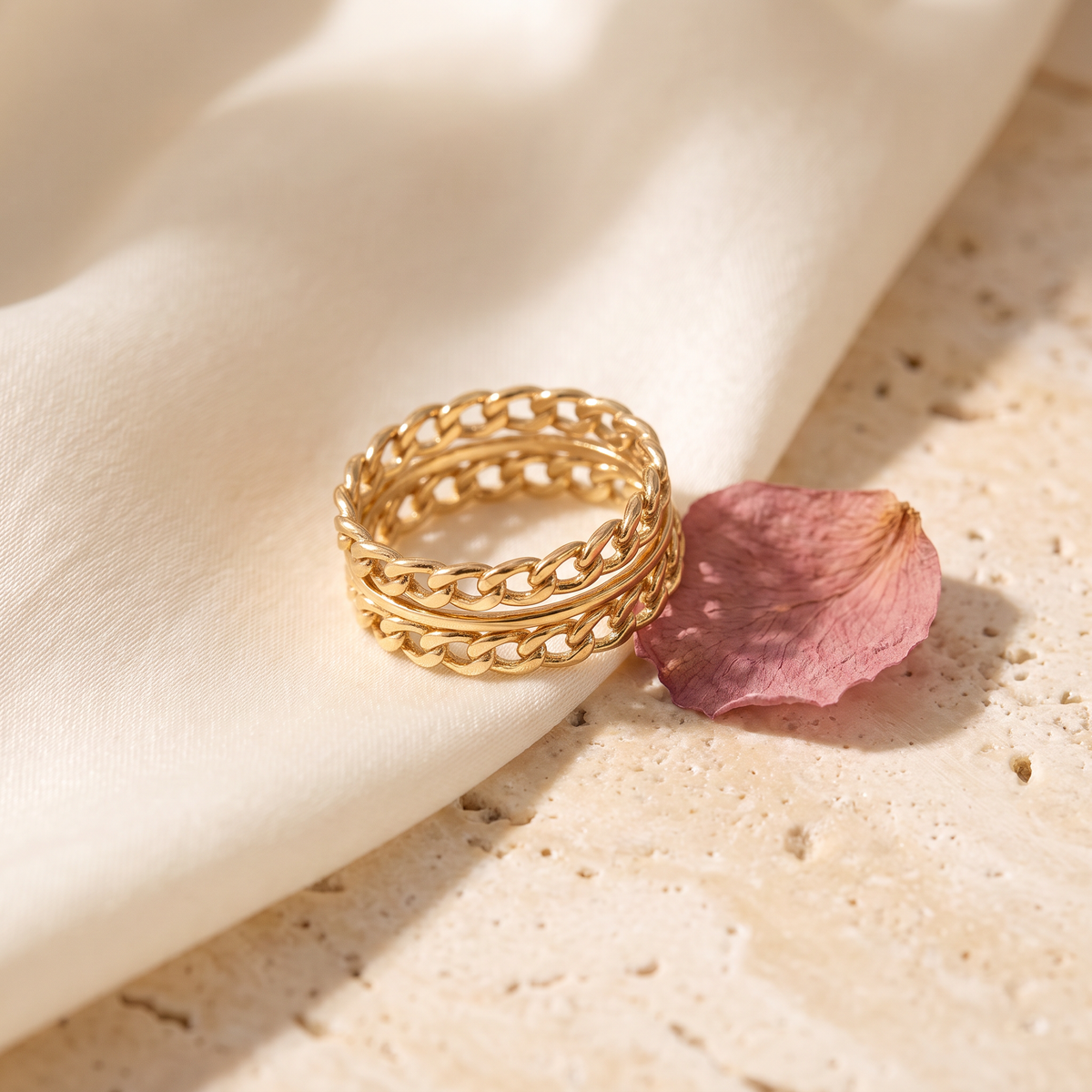 Infinito Chain Ring - Rose & Giovanni