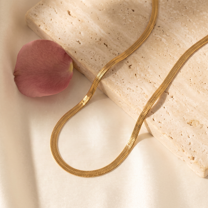 Serpentina Snake Chain Necklace - Rose & Giovanni