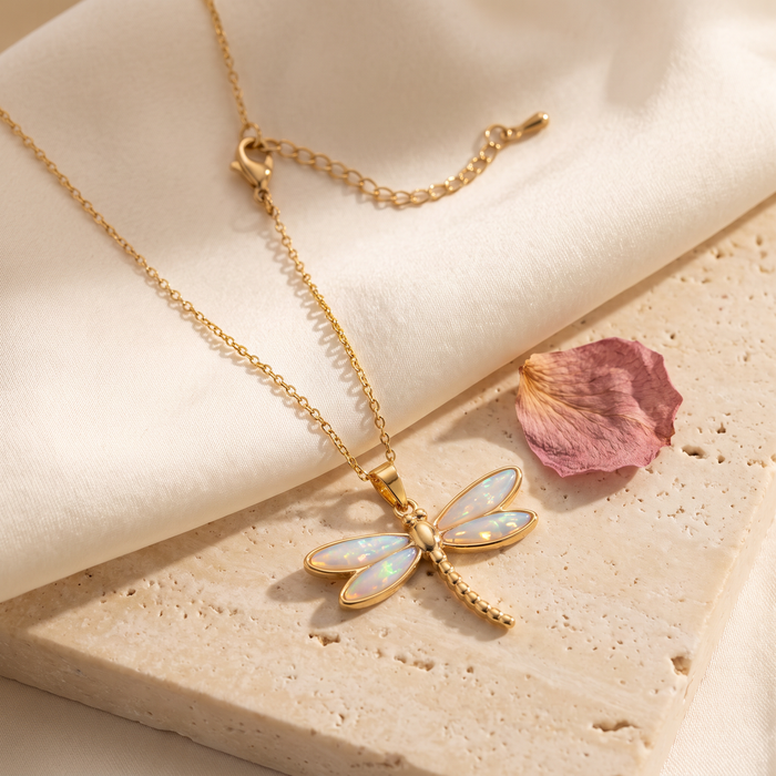 Libellula Dragonfly Necklace - Rose & Giovanni