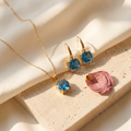 Azzurra Blue Stone Jewellery Set - Rose & Giovanni
