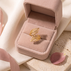 Foglia Leaf Ring - gift box - Rose & Giovanni
