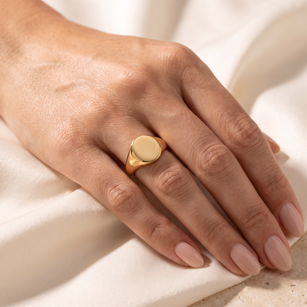 Sigillo Signet Ring - worn - Rose & Giovanni