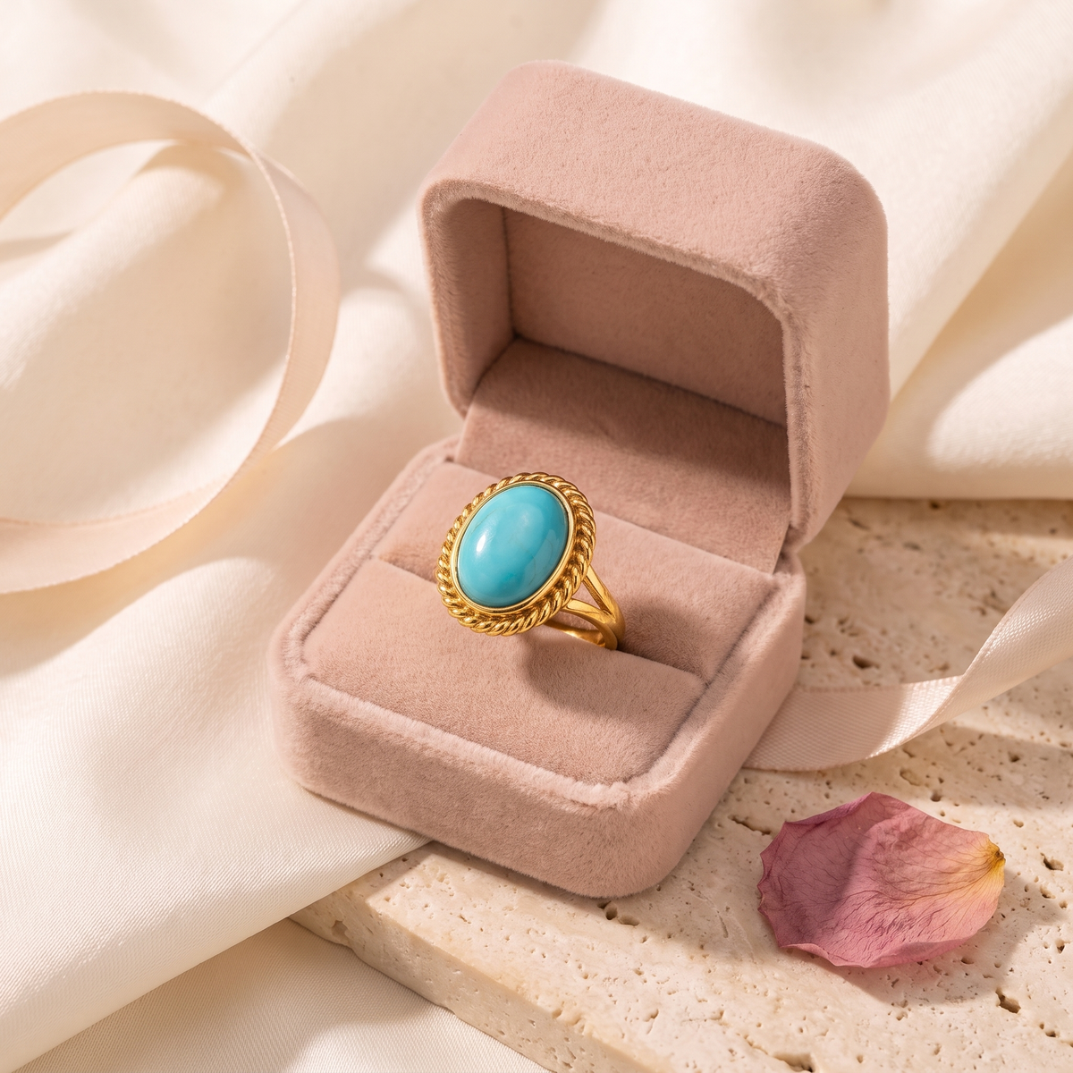 Turchese Turquoise Ring - gift box - Rose & Giovanni