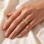 Tre Strati Triple Layer Ring - worn - Rose & Giovanni