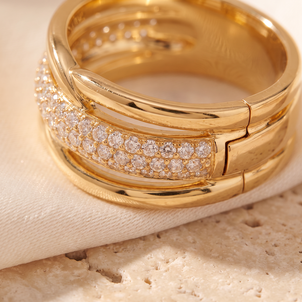 Tre Strati Triple Layer Ring - detail - Rose & Giovanni