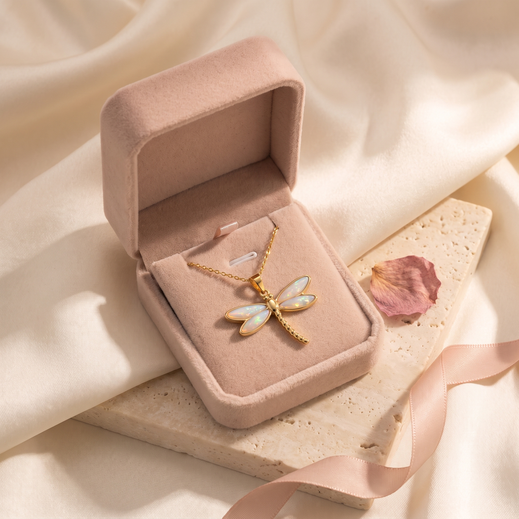 Libellula Dragonfly Necklace - gift box - Rose & Giovanni