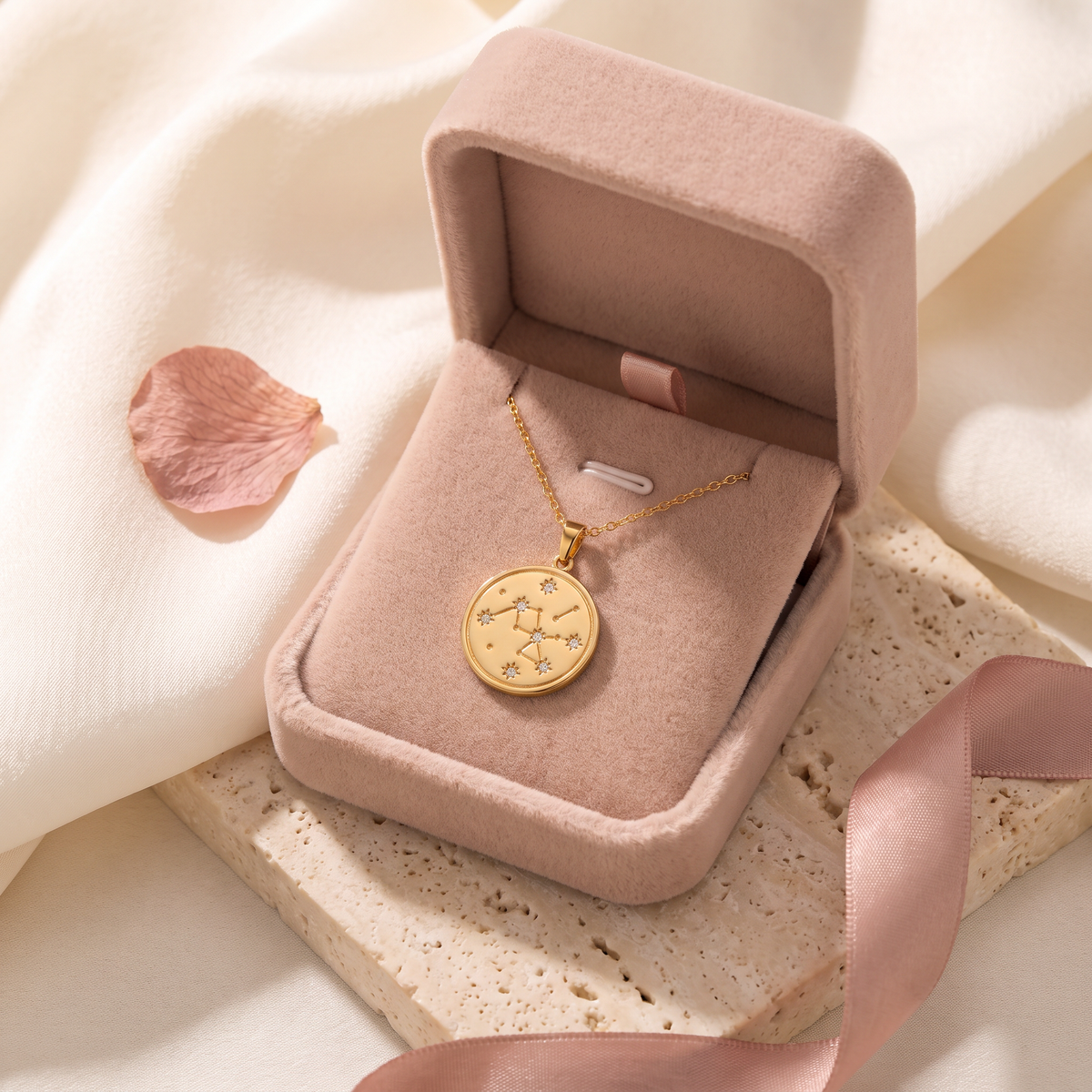 Zodiaco Constellation Necklace - gift box - Rose & Giovanni