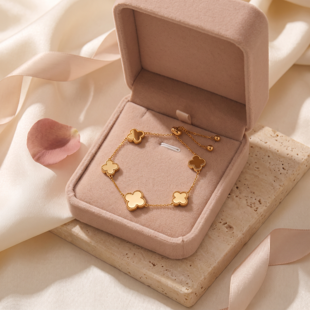 Fortuna Clover Bracelet - gift box - Rose & Giovanni