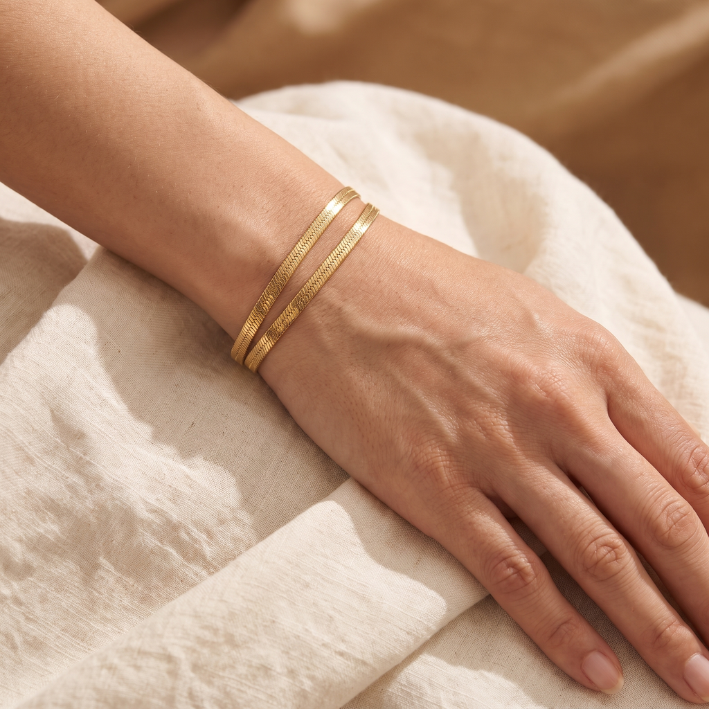 Serpentina Snake Bracelet - worn - Rose & Giovanni