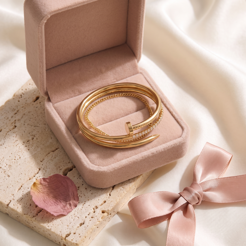 Chiodo Nail Bangle - gift box - Rose & Giovanni