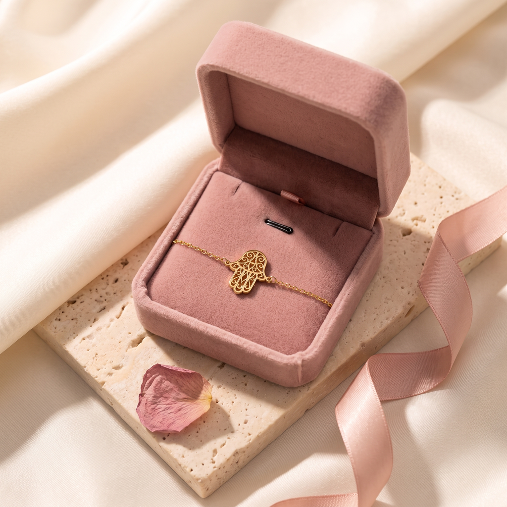 Protezione Hamsa Bracelet - gift box - Rose & Giovanni