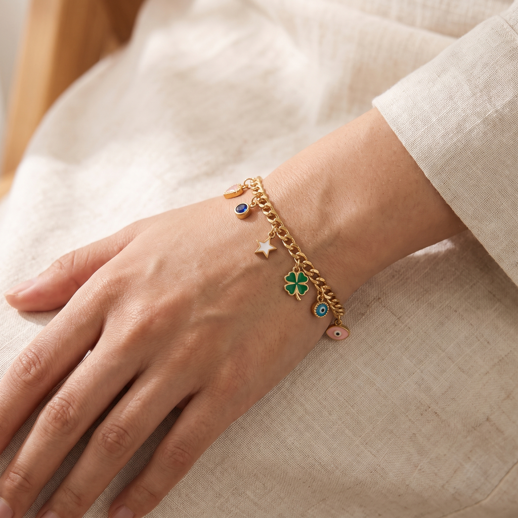 Ciondoli Charm Bracelet - worn - Rose & Giovanni