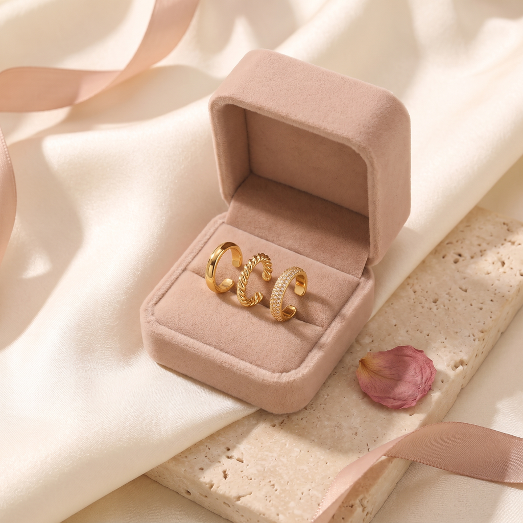 Polsino Ear Cuff Set - gift box - Rose & Giovanni