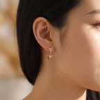 Farfalla Crystal Butterfly Hoops - worn - Rose & Giovanni
