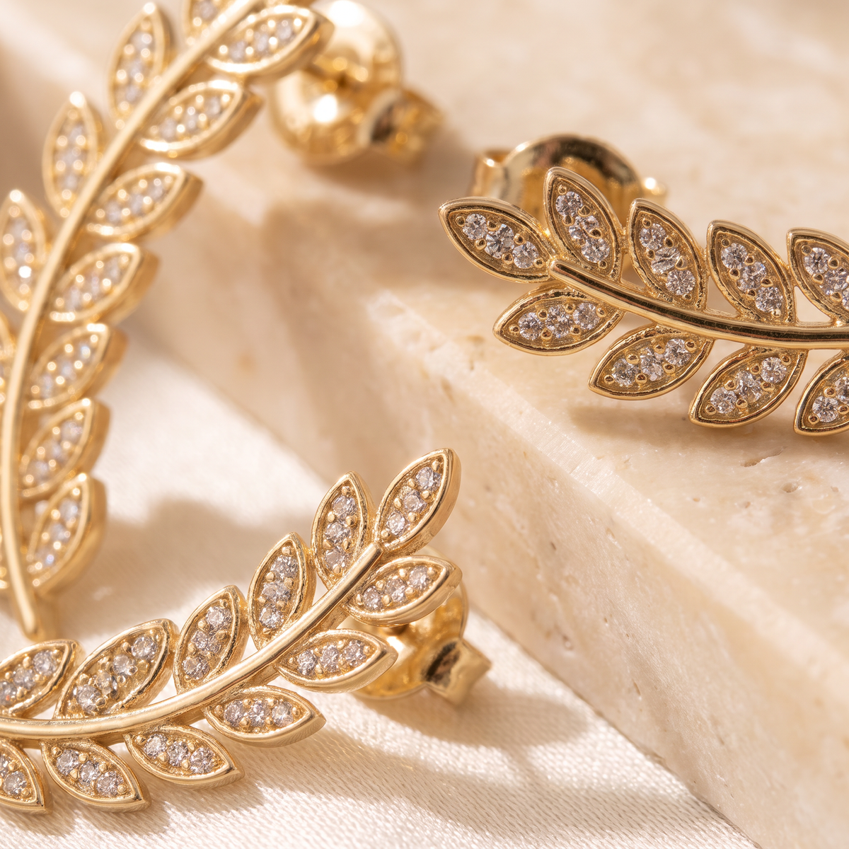 Rampicante Leaf Climber Earrings - detail - Rose & Giovanni