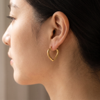 Cuoricino Heart Hoops - worn - Rose & Giovanni