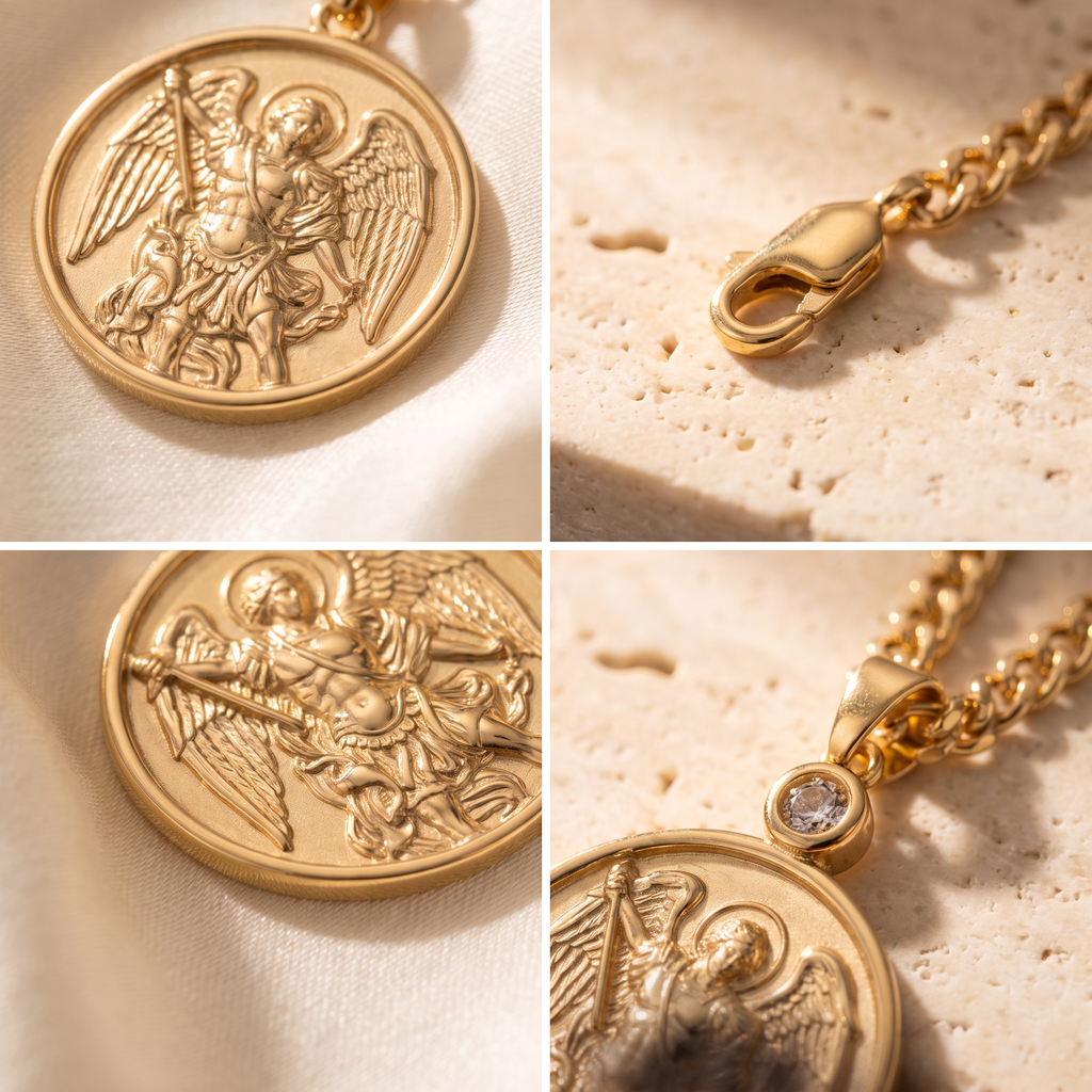 Giovanni St. Michael Pendant - detail - Rose & Giovanni
