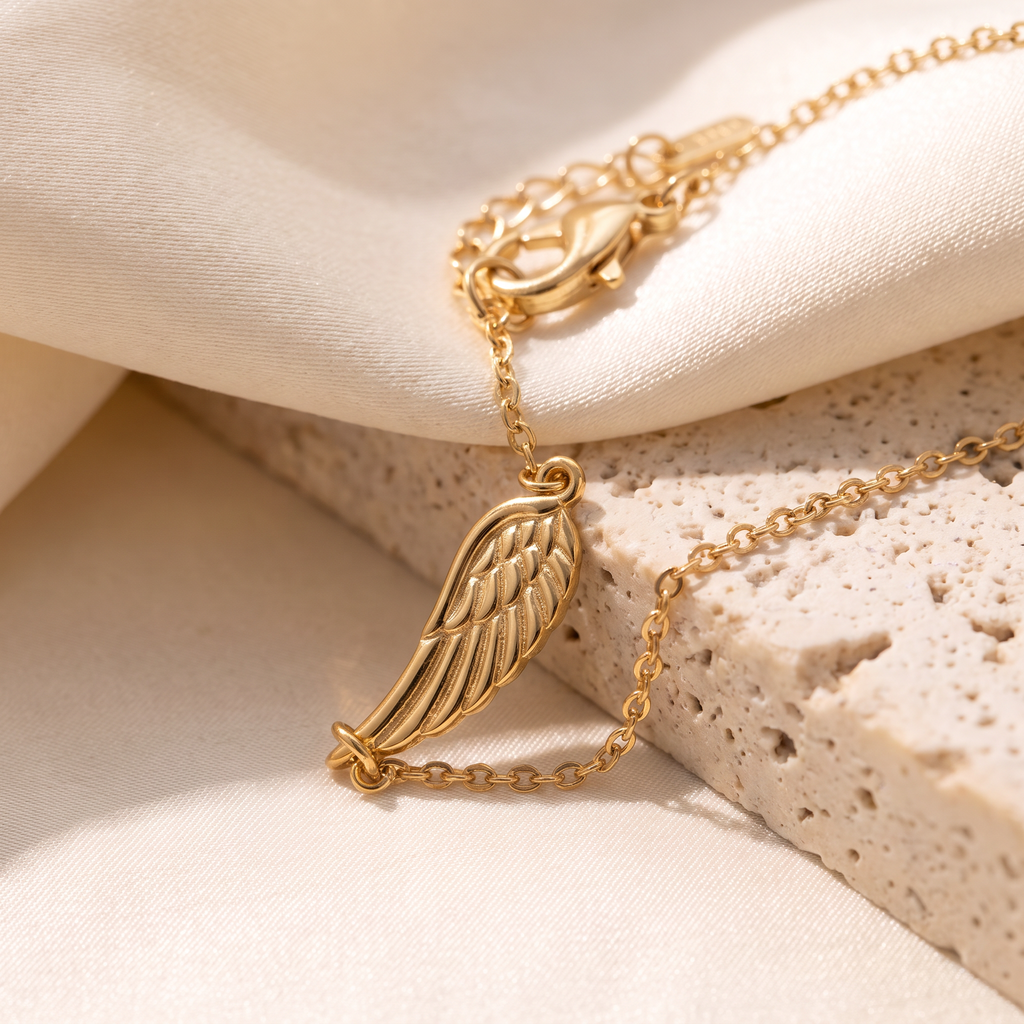 Ali Angel Wings Anklet - detail - Rose & Giovanni