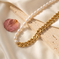 Giovanni Pearl & Cuban Chain - Rose & Giovanni