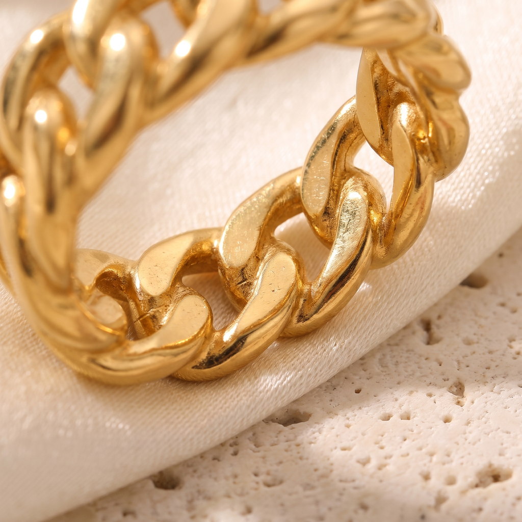 Giovanni Cuban Link Ring - detail - Rose & Giovanni