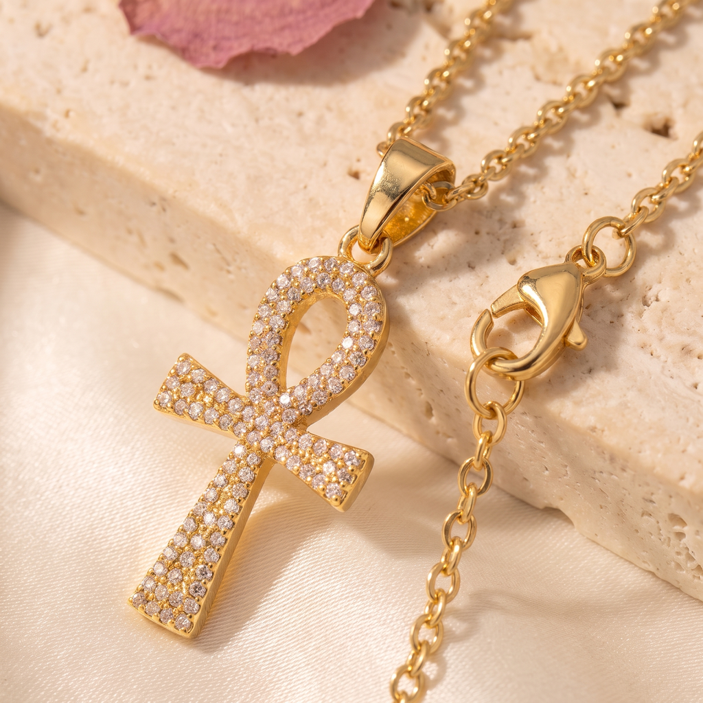Giovanni Iced Ankh Pendant - detail - Rose & Giovanni
