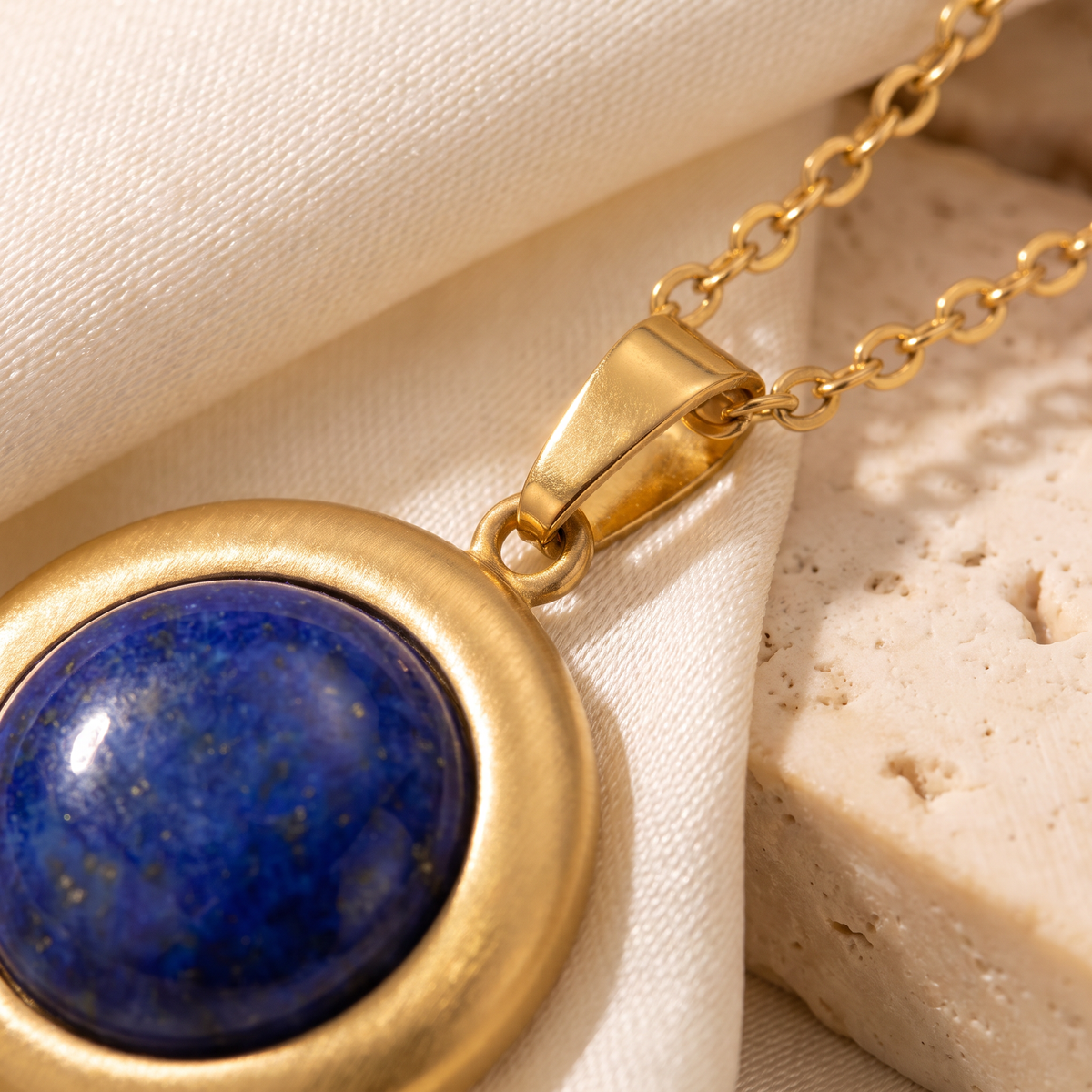 Giovanni Lapis Pendant - detail - Rose & Giovanni